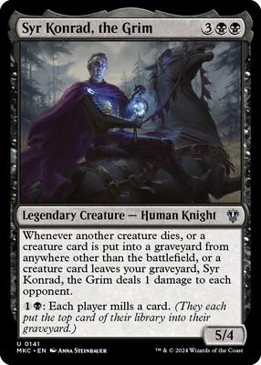 Syr Konrad, the Grim card from Commander: Murders at Karlov Manor