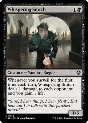 Whispering Snitch card from Commander: Murders at Karlov Manor