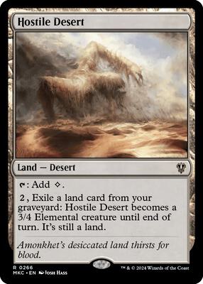 Hostile Desert card from Commander: Murders at Karlov Manor