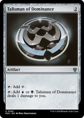 Talisman of Dominance card from Commander: Murders at Karlov Manor