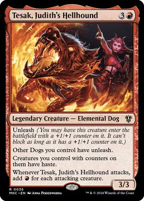 Tesak, Judith's Hellhound card from Commander: Murders at Karlov Manor