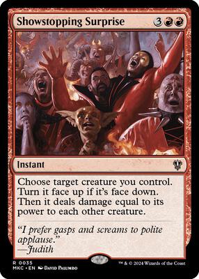 Showstopping Surprise card from Commander: Murders at Karlov Manor