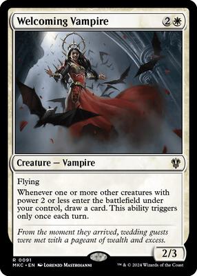Welcoming Vampire card from Commander: Murders at Karlov Manor