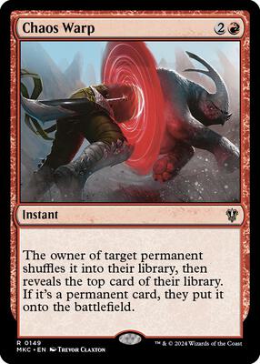 Chaos Warp card from Commander: Murders at Karlov Manor