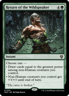 Return of the Wildspeaker card from Commander: Murders at Karlov Manor