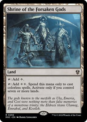 Shrine of the Forsaken Gods card from Commander: Murders at Karlov Manor
