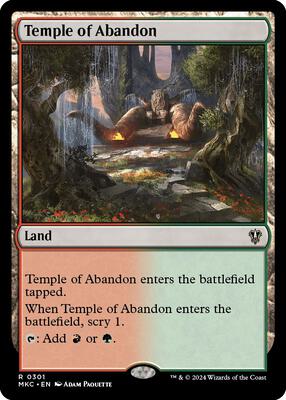 Temple of Abandon card from Commander: Murders at Karlov Manor