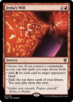 Jeska's Will card from Commander: Murders at Karlov Manor