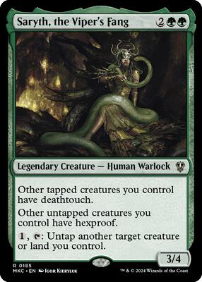 Saryth, the Viper's Fang card from Commander: Murders at Karlov Manor