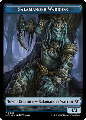 Salamander Warrior // Zombie Double-Sided Token card from Commander: Murders at Karlov Manor