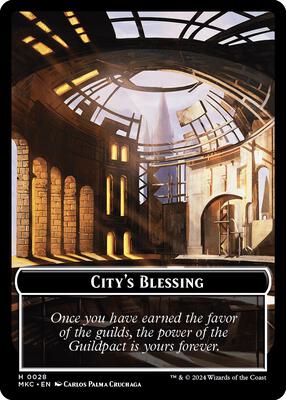 City's Blessing // Zombie Double-Sided Token card from Commander: Murders at Karlov Manor