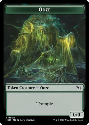 Ooze // A Mysterious Creature Double-Sided Token card from Murders at Karlov Manor