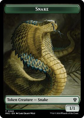 Snake // Morph Double-Sided Token card from Commander: Murders at Karlov Manor