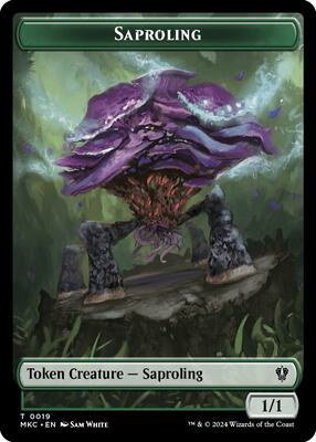 Saproling // Manifest Double-Sided Token card from Commander: Murders at Karlov Manor