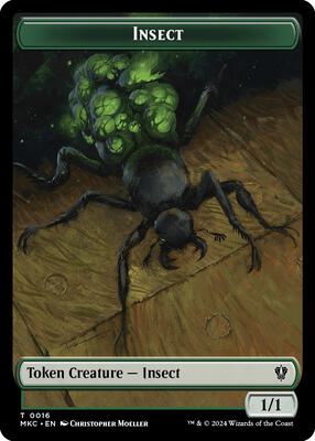 Insect (0016) // Manifest Double-Sided Token card from Commander: Murders at Karlov Manor
