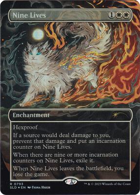 Nine Lives card from Secret Lair Drop Series