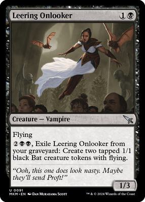 Leering Onlooker card from Murders at Karlov Manor
