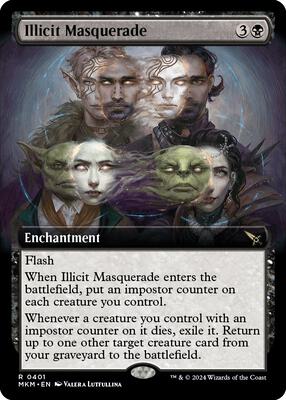 Illicit Masquerade (Extended Art) card from Murders at Karlov Manor