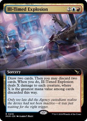 Ill-Timed Explosion (Extended Art) card from Murders at Karlov Manor
