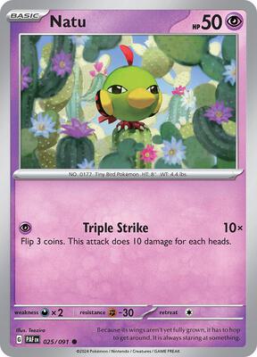 Natu - 025/091 card from SV: Paldean Fates