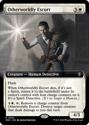 Otherworldly Escort (Extended Art) card from Commander: Murders at Karlov Manor