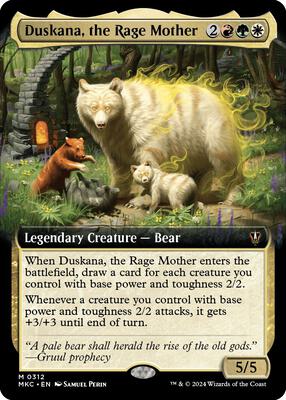 Duskana, the Rage Mother (Extended Art) card from Commander: Murders at Karlov Manor