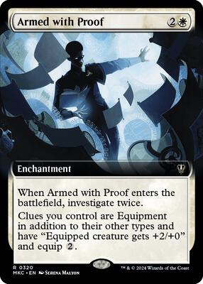 Armed with Proof (Extended Art) card from Commander: Murders at Karlov Manor
