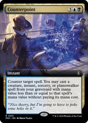 Counterpoint (Extended Art) card from Commander: Murders at Karlov Manor