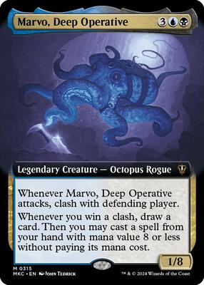 Marvo, Deep Operative (Extended Art) card from Commander: Murders at Karlov Manor