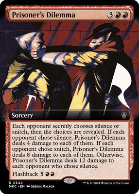Prisoner's Dilemma (Extended Art) card from Commander: Murders at Karlov Manor