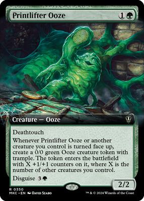 Printlifter Ooze (Extended Art) card from Commander: Murders at Karlov Manor