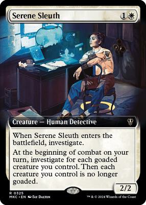 Serene Sleuth (Extended Art) card from Commander: Murders at Karlov Manor