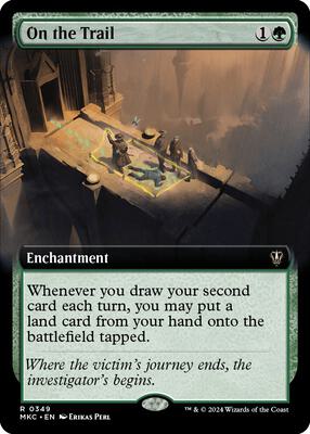 On the Trail (Extended Art) card from Commander: Murders at Karlov Manor