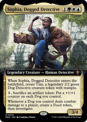 Sophia, Dogged Detective (Extended Art) card from Commander: Murders at Karlov Manor
