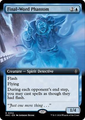 Final-Word Phantom (Extended Art) card from Commander: Murders at Karlov Manor