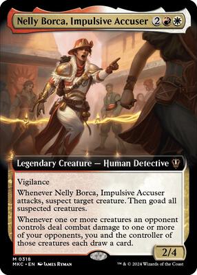Nelly Borca, Impulsive Accuser (Extended Art) card from Commander: Murders at Karlov Manor