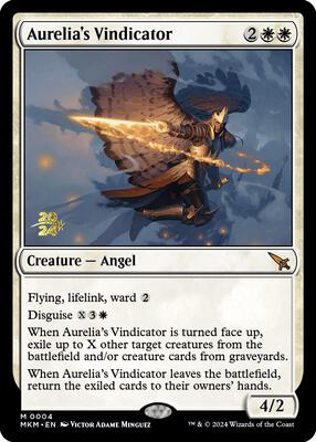 Aurelia's Vindicator card from Prerelease Cards