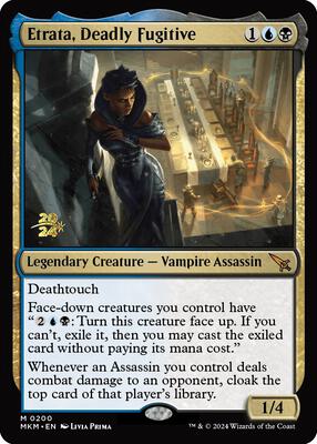 Etrata, Deadly Fugitive card from Prerelease Cards