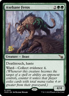 Axebane Ferox card from Prerelease Cards