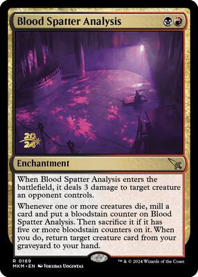 Blood Spatter Analysis card from Prerelease Cards
