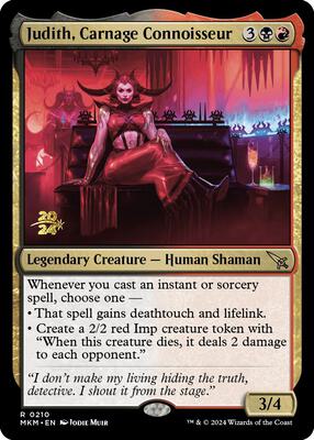 Judith, Carnage Connoisseur card from Prerelease Cards