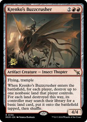 Krenko's Buzzcrusher card from Prerelease Cards