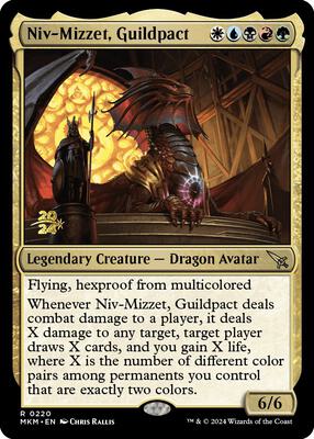 Niv-Mizzet, Guildpact card from Prerelease Cards