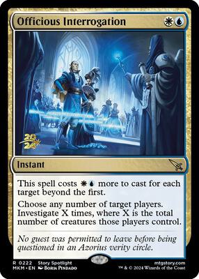 Officious Interrogation card from Prerelease Cards