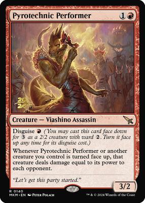 Pyrotechnic Performer card from Prerelease Cards