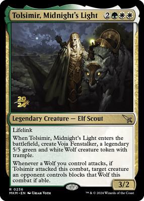 Tolsimir, Midnight's Light card from Prerelease Cards