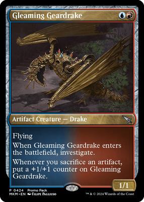Gleaming Geardrake card from Promo Pack: Murders at Karlov Manor