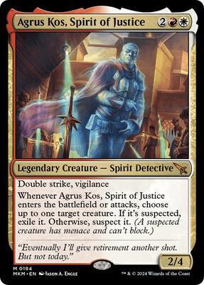 Agrus Kos, Spirit of Justice card from Promo Pack: Murders at Karlov Manor