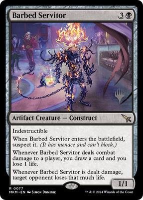 Barbed Servitor card from Promo Pack: Murders at Karlov Manor