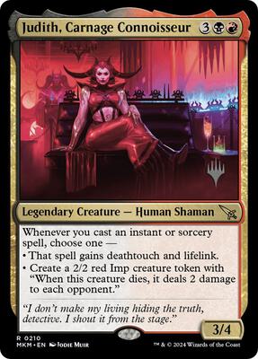 Judith, Carnage Connoisseur card from Promo Pack: Murders at Karlov Manor